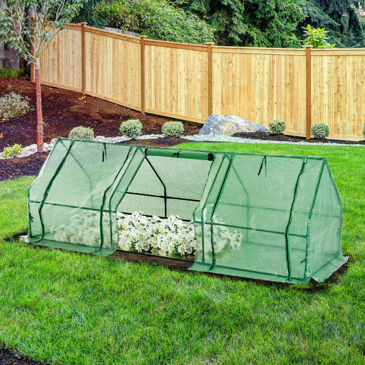 Outsunny 106.3”x35.4”x35.4” Walk-in Greenhouse Flower Green House