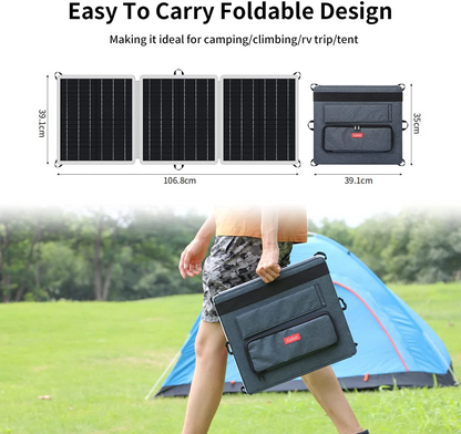 60W 18V Portable Solar Panel Foldable Solar Charger with USB